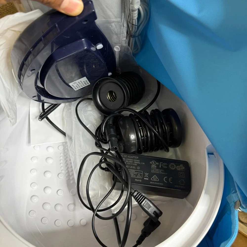 VnioLife Ionic Foot Bath Unisex OS White Blue NEW Detox Spa Personal Treatment
